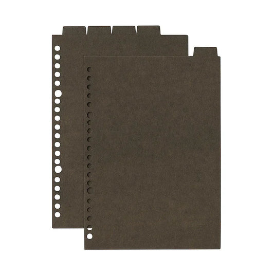 Binder Index - Dark Grey (5 Piece Set) ( A5 20 Rings )